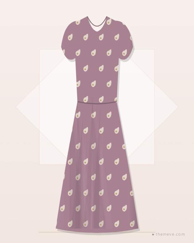 Printed Kaftan — Mauve