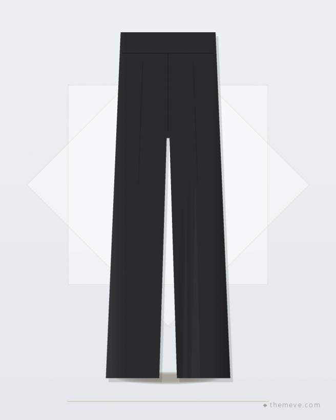 Wide Leg Trousers — Black