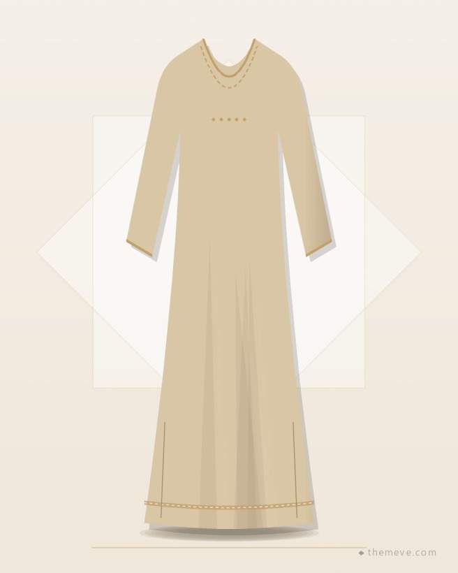 Open Kimono Abaya — Sand