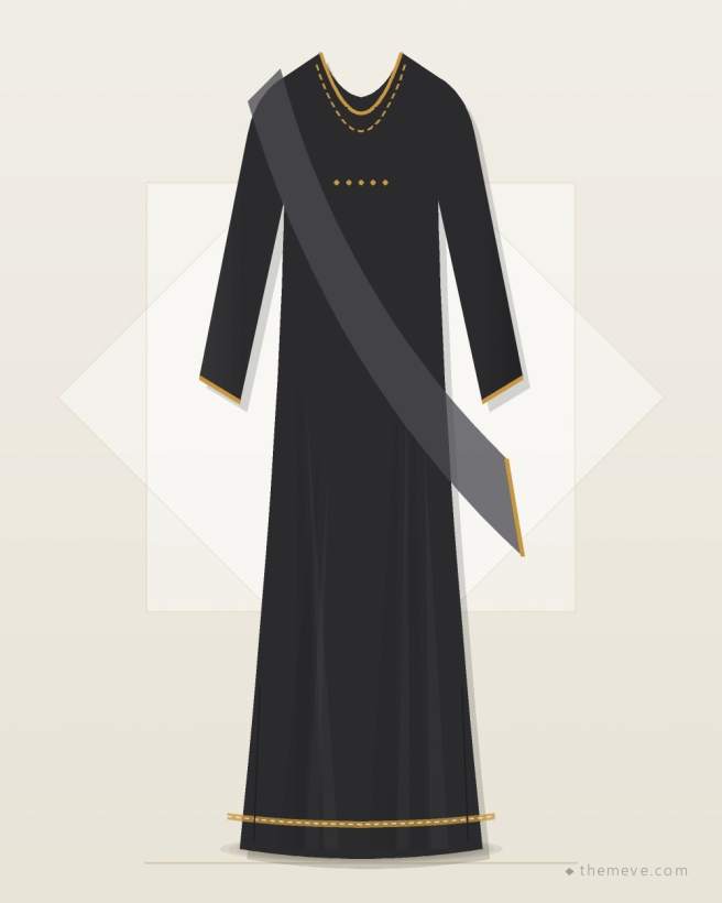 Abaya & Hijab Set — Black